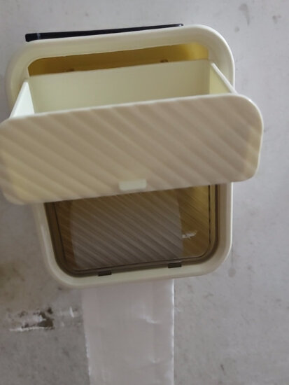 HOUYA 免打孔纸巾盒 卫生间厕纸盒 壁挂式带抽屉纸巾盒抽纸盒卫生纸 实拍图