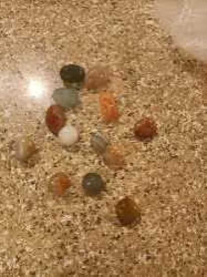 花玲珑 南京雨花石原石天然鹅卵石石头花盆鱼缸装饰彩石头彩色小石子 1-2厘米（1斤60-80颗） 实拍图