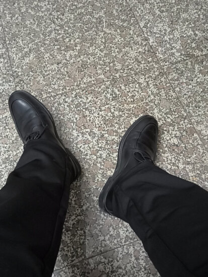 波图蕾斯男士镂空洞洞系带商务休闲皮鞋透气凉鞋男 9839 黑色(凉鞋) 42 实拍图