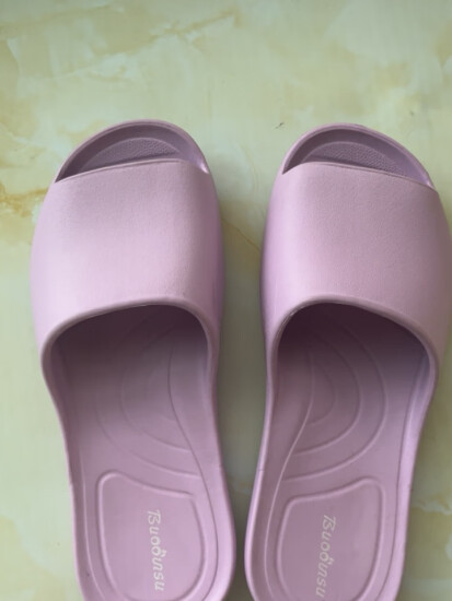步术 拖鞋女中国台湾进口夏季家居时尚鱼嘴防滑防臭软底轻便静音 水晶紫 M(建议37-38码/鞋长约25.5cm） 实拍图