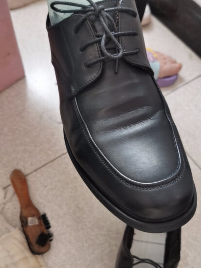 波图蕾斯男士系带商务休闲皮鞋低帮加绒保暖棉鞋男 9859 黑色(加绒) 42 实拍图