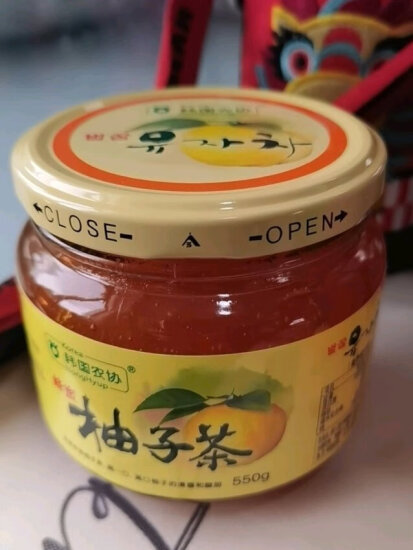 韩国农协蜂蜜柚子茶 550g  原装进口经典柚子果茶冲饮饮品 营养健康水果茶蜜炼果酱 全家同享可吃可泡   实拍图