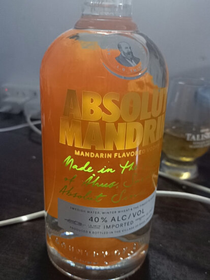 绝对（Absolut）伏特加 洋酒 40度 柑橘味 700ml 实拍图
