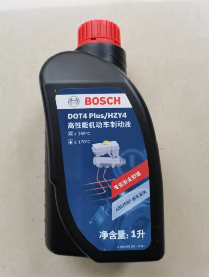 博世（BOSCH）DOT4 plus升级版刹车油 制动液/离合器油 塑料桶装 通用型一升装 实拍图