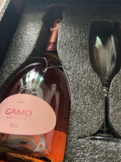 卡伯纳 意大利进口莫斯卡托起泡酒气泡葡萄酒750ml*2双支礼盒含两香槟杯 实拍图