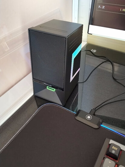 纽曼（Newmine）V6 电脑音响音箱台式机笔记本蓝牙5.3 带麦克风家用 炫彩RGB桌面游戏电竞立体声音响 黑色 实拍图