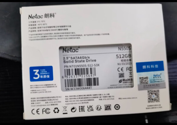 朗科（Netac）512GB SSD固态硬盘 SATA3.0接口 N550S超光系列 电脑升级核心组件 实拍图