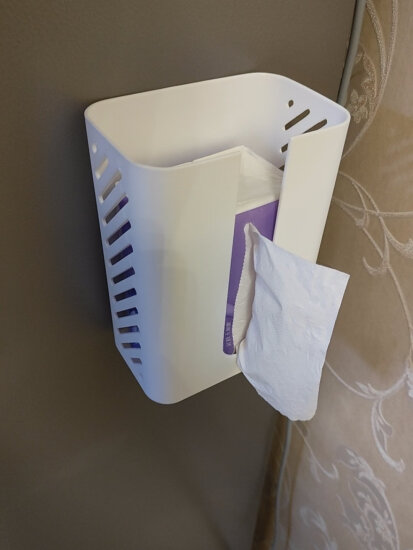 HOUYA 纸巾盒 免打孔卫生间抽纸盒 壁挂纸抽盒一次性洗脸巾厕所厕纸盒 实拍图