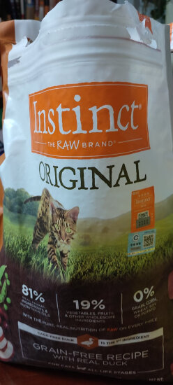 instinct天然百利进口经典无谷鸭肉缓解泪痕全猫粮10磅/4.5kg 实拍图