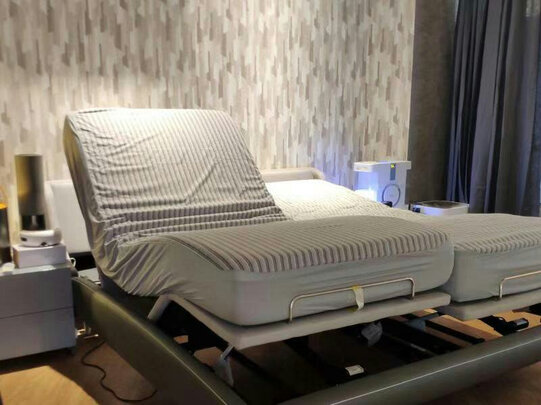 舒福德智能床电动按摩升降遥控床多功能欧式分体家具京东小家智能生态产品 【iBed4】*2+灰色床架1.8*2米 乳胶床垫*2 适中