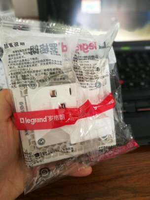 罗格朗 LEGRAND 开关插座面板 仕典玉兰白无边框大面板一位电脑/网线插座（超五类）
