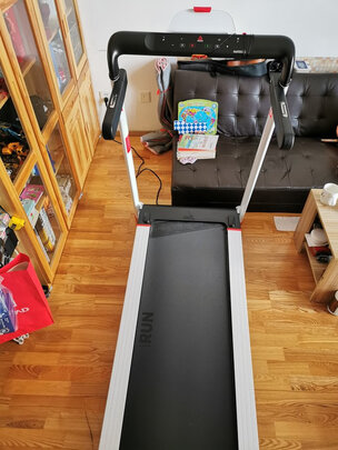 锐步（Reebok）智能跑步机 家用全折叠免安装走步机健身器材 IRUN4.0 象牙白【全新升级款】