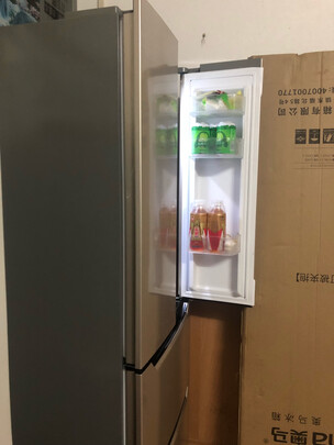 奥马(Homa) 252升 风冷无霜多门冰箱 家用超薄 双变频节能对开门四开门双开门式 零度保鲜 金色 BCD-252WF/B
