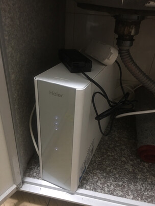 海尔(Haier) 山泉600G净水器家用 富锶矿泉水质直饮RO反渗透无桶大通量双出水纯水机HRO6H60-4