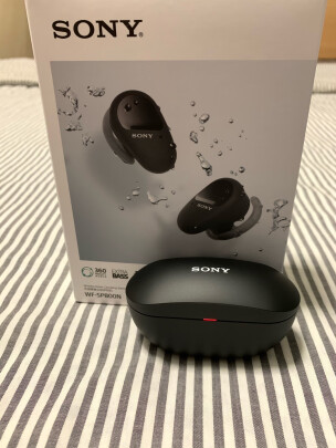 %title插图%num 索尼(SONY)WF-SP800N 真无线降噪 运动耳机 支持重低音 跑步健身 IP55防汗防水 黑色