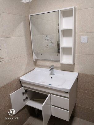 希箭ZYBB-0629-2浴室柜|「静下心看」希箭(HOROW)实木浴室柜套装怎么样？牢固性如何？