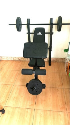 %title插图%num 阿迪达斯(adidas)多功能仰卧板 杠铃架健身椅可调节飞鸟卧推凳深蹲架健身器材 仰卧起坐辅助器ADBE-10452W