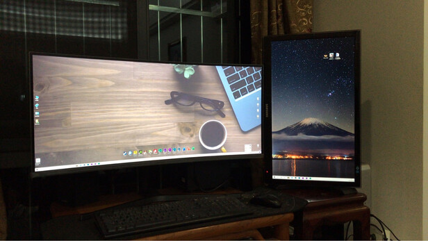%title插图%num 三星(SAMSUNG)34英寸21:9带鱼屏 1800R WQHD高分辨率 Type-C反向快充 电脑显示器(C34H890WGC)