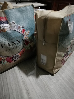 %title插图%num 富安娜家纺【纯棉面料】蚕丝被子100%纯蚕丝全棉面料子母二合一四季被芯春秋冬被芯1米8床(230*229cm)