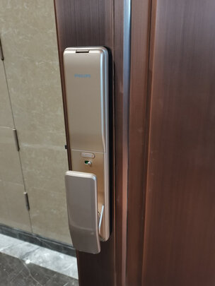 飞利浦（PHILIPS）Alpha 指纹锁 家用猫眼智能门锁全自动密码锁防盗门锁电子锁 曜石黑【蓝牙版】【亰仓直送，次日达】