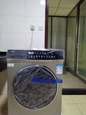 海尔（Haier）晶彩系列 10KG变频滚筒洗衣机全自动 洗烘一体 晶彩触控屏EG100HBDC7SU1
