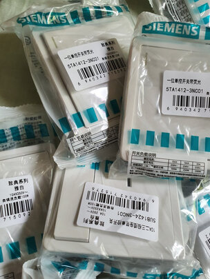 西门子(SIEMENS)开关插座 二开单控带荧光开关面板致典 雅白色
