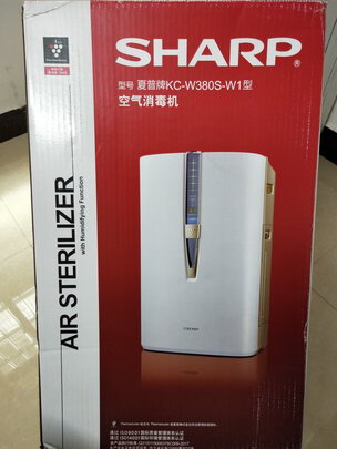 夏普（SHARP）空气净化器家用消毒机器无雾健康加湿除甲醛雾霾烟尘PM2.5 设计KC-Z380SW1净化加湿空气净化器