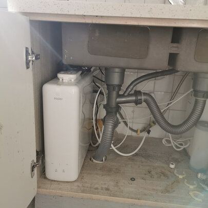 海尔（Haier）净水器家用净水机600G无桶大通量 直饮长效RO反渗透 纯净双出水 HRO6H98-2