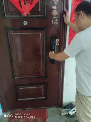 凯迪仕（kaadas）K20-V 智能锁指纹锁全自动猫眼抓拍 家用防盗门锁电子密码锁 红古铜色 C级锁芯