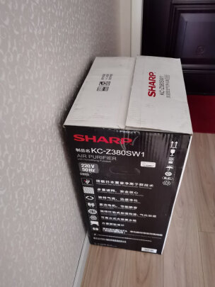 %title插图%num 夏普(SHARP)空气净化器家用消毒机器无雾健康加湿除甲醛雾霾烟尘PM2.5 设计KC-Z380SW1净化加湿空气净化器