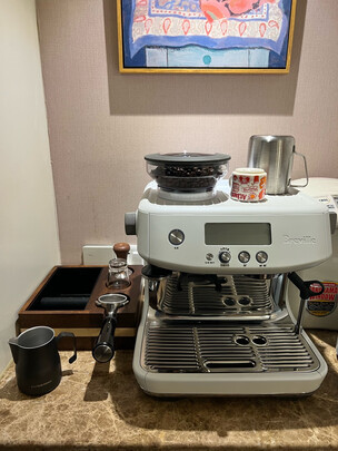 %title插图%num 铂富Breville BES878 半自动意式咖啡机 家用 咖啡粉制作 多功能咖啡机 海盐白色
