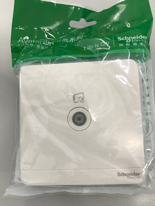 施耐德电气 开关插座 有线电视插座 一键换装 绎尚系列 镜瓷白色E8331TV_WE