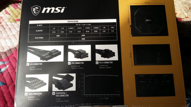 %title插图%num 微星(MSI)额定650W全模组电脑电源(80PLUS金牌/支持RTX3060/3070/十年保障/全日系电容)MPG A650GF