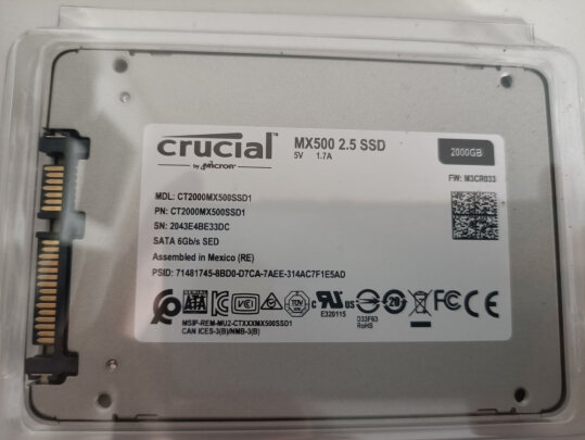 Crucial CT2000MX500SSD1好不好呀？传输稳定吗，质量上乘吗？