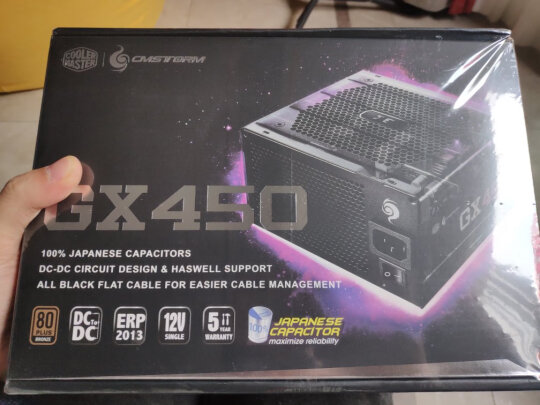 %title插图%num 酷冷至尊(CoolerMaster)额定450W GX450游戏电脑电源(80PLUS铜牌/全日系电容/五年质保/电脑组件)