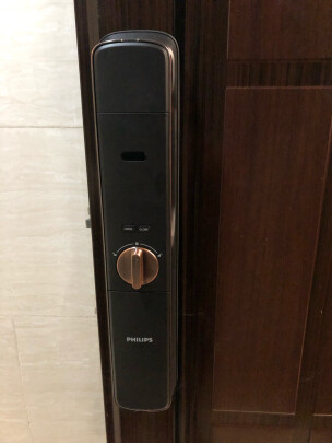 %title插图%num 飞利浦(PHILIPS)DDL705E 智能锁全自动指纹锁家用推拉密码锁 APP远程智控防盗门电子锁 红古铜
