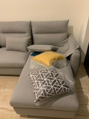 林氏木业布艺沙发极度喜欢感受反馈