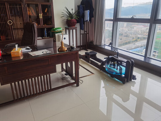 %title插图%num 海德(HEAD)WR512 实木水阻划船机 进口黑胡桃木家用划船器纸牌屋健身器材带APP企事业单位健身房定制款