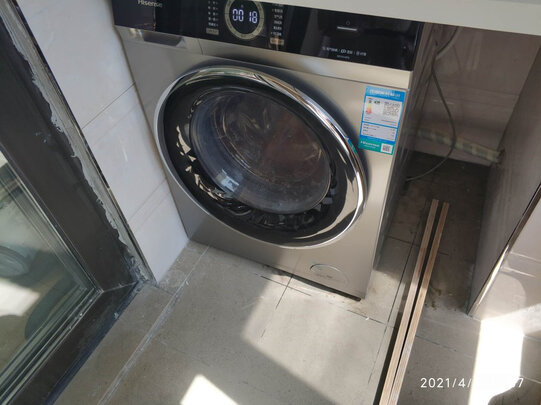 海信(Hisense)蒸汽直驱D系列 10公斤洗烘一体 永磁DD直驱变频 超薄滚筒洗衣机全自动 蒸汽除螨洗 HD1014FD