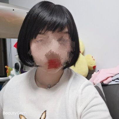 瑞贝卡（Rebecca） 假发女全真人发手织短直发空气刘海bobo头内扣高圆圆明星同款头套 2:深棕色(机制加手织发缝)(基础性价款)