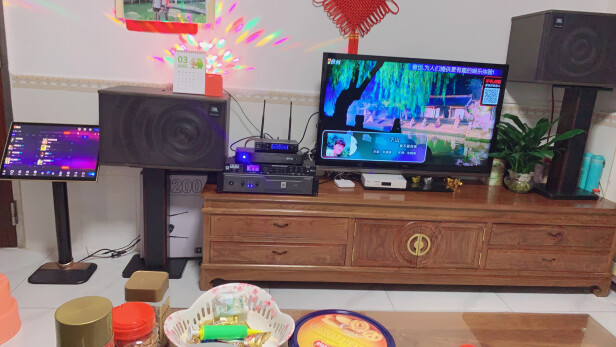 %title插图%num JBL 家庭ktv音响套装 家用卡拉OK点歌机一体机 酒吧舞台影院包厢专业功放音箱设备组合 【4音响全套JBL】12寸旗舰版套装