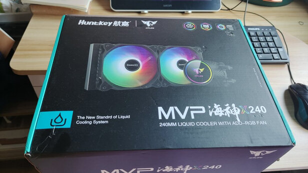 航嘉（Huntkey）MVP海神X240 CPU一体式水冷散热器（智能温控/240冷排/支持全平台/ARGB同步）