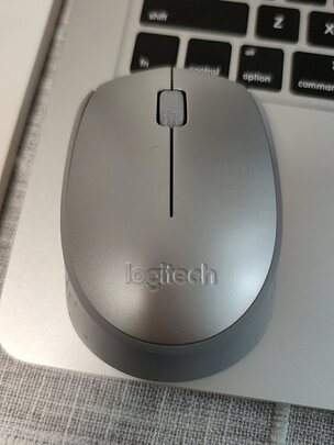 罗技（Logitech）M188时尚无线鼠标 笔记本电脑台式机办公鼠标 苹果鼠标 USB接收器 银灰色