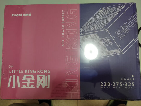 长城（Great Wall）额定230W 小金刚GW-330 电脑电源（单路12V/宽电压/12CM风扇/智能温控/支持背线）