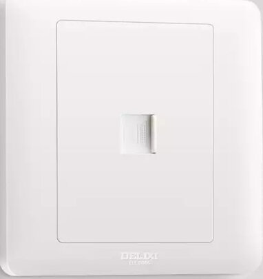 德力西(DELIXI)开关插座面板 CD812系列 有线TV电视插座 优雅白