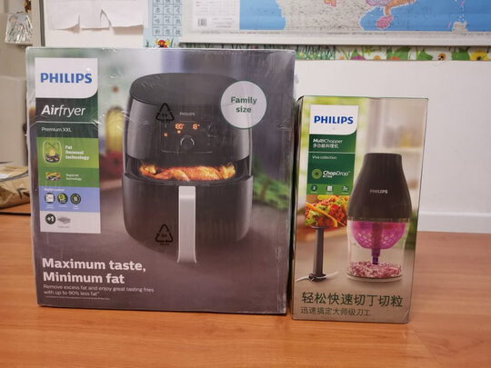 %title插图%num 飞利浦(PHILIPS) 空气炸锅 无油低脂 多功能7.3L大容量 双层海星底盘 减少90%油脂 7倍速热 HD9651/61