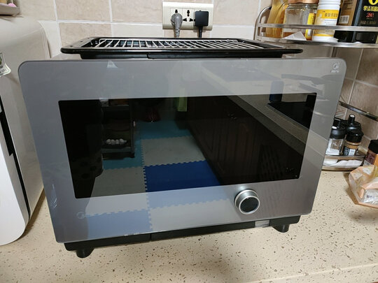 美的 Midea 智能家用微波炉烤箱一体机 微蒸烤一体机 蒸烤箱 立体烘烤PG23E0W 304不锈钢菱面内胆 钛钢灰 智能家电