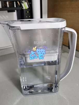 苏泊尔（SUPOR）过滤净水器 家用滤水壶 自来水过滤器净水壶 J-UF01（白色）一壶六芯