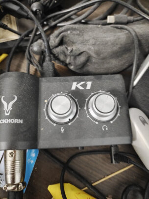 %title插图%num Buckhorn K1声卡+ ISK BM800S麦克风USB外置声卡手机电脑网红主播录音直播K歌专用套装