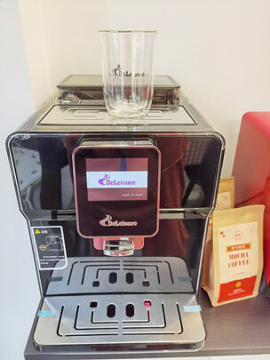 德颐DE-320全自动触摸屏咖啡机一键花式意式家用电器商用办公室19bar泵压自动奶泡系统 黑色